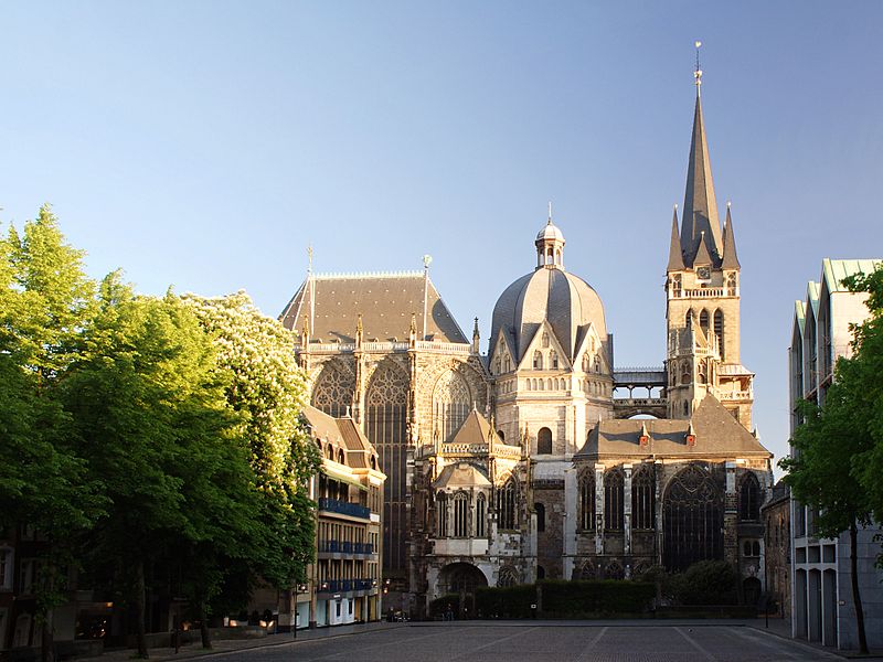 Aachen Cathedral North View at Evening